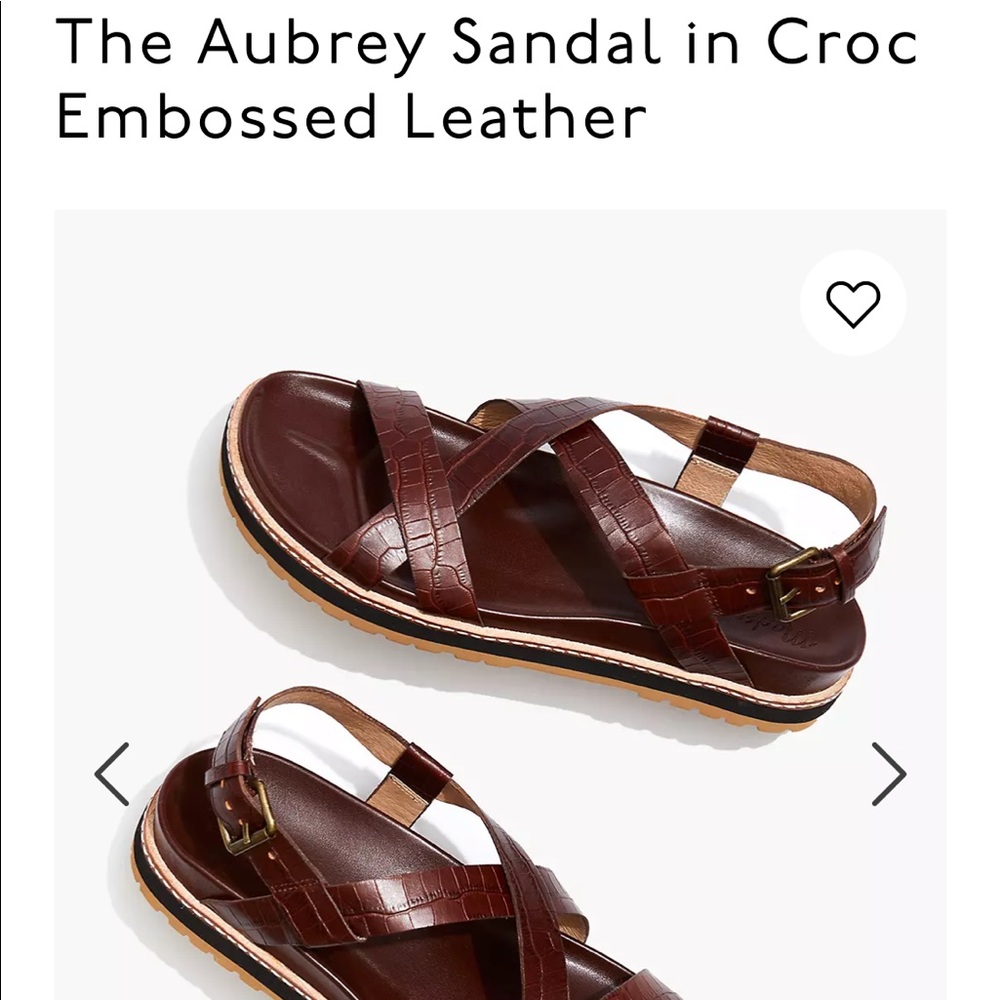 ISO Aubrey Sandal in Croc Embossed Leather !!